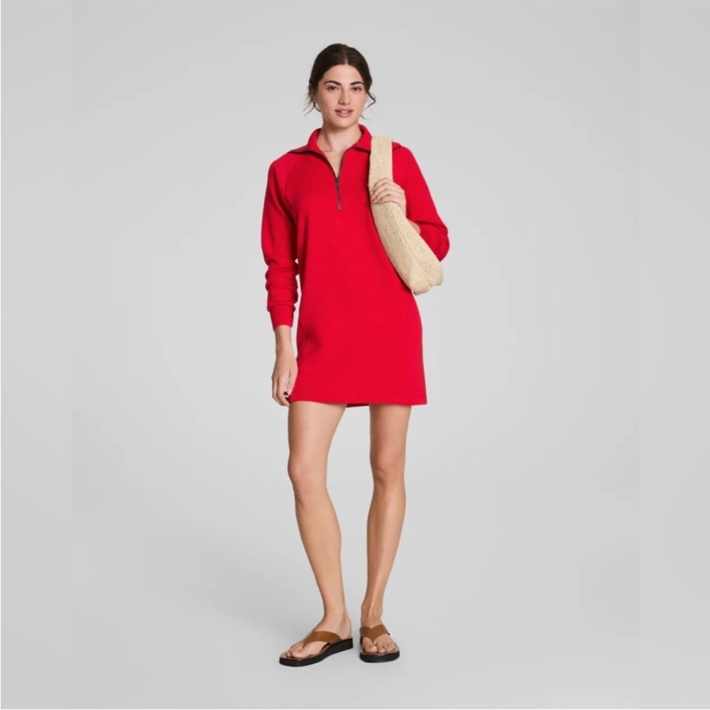 Spanx air essentials half zip dress
